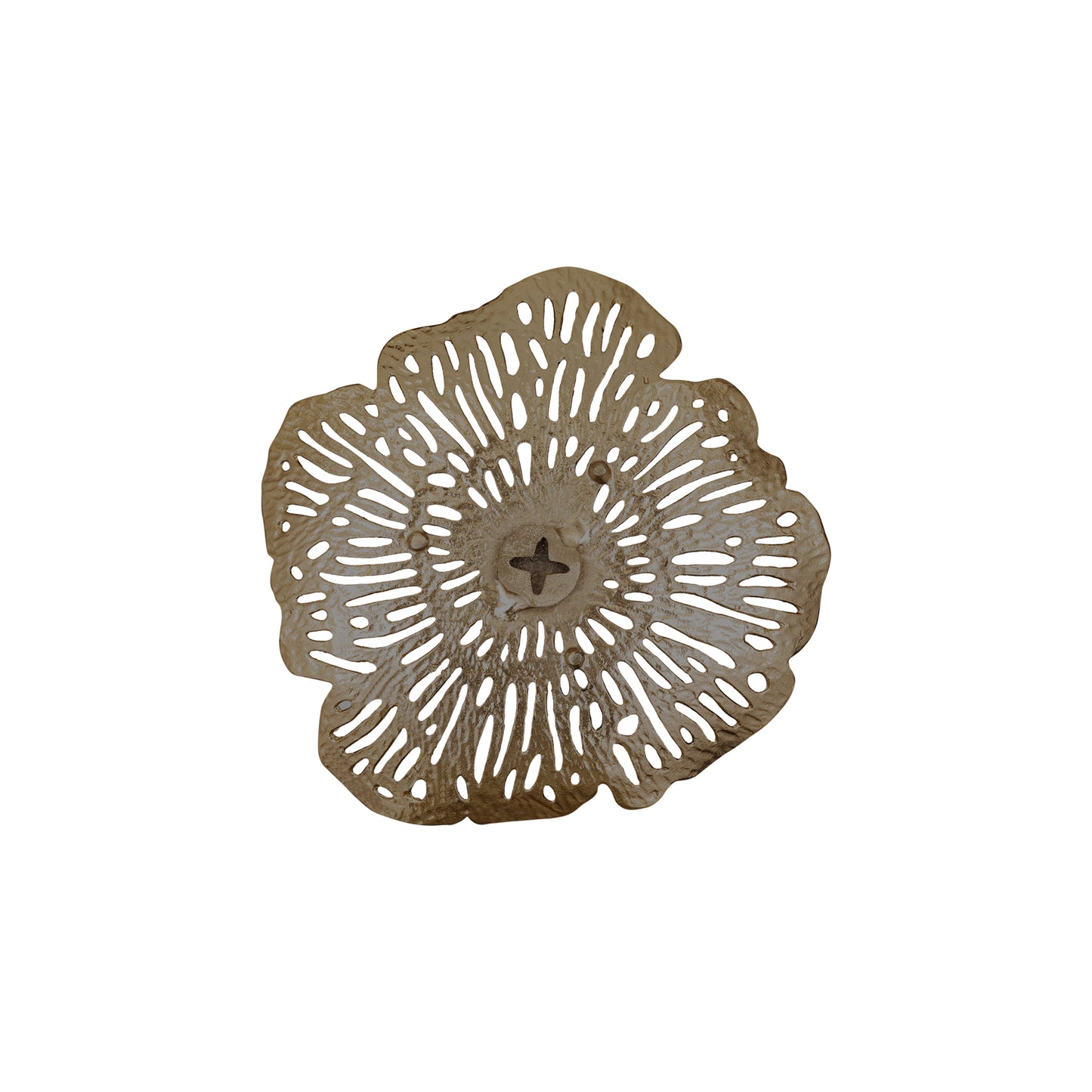Ryhann Brass Casted Alu Flower Wall Deco Bowl S