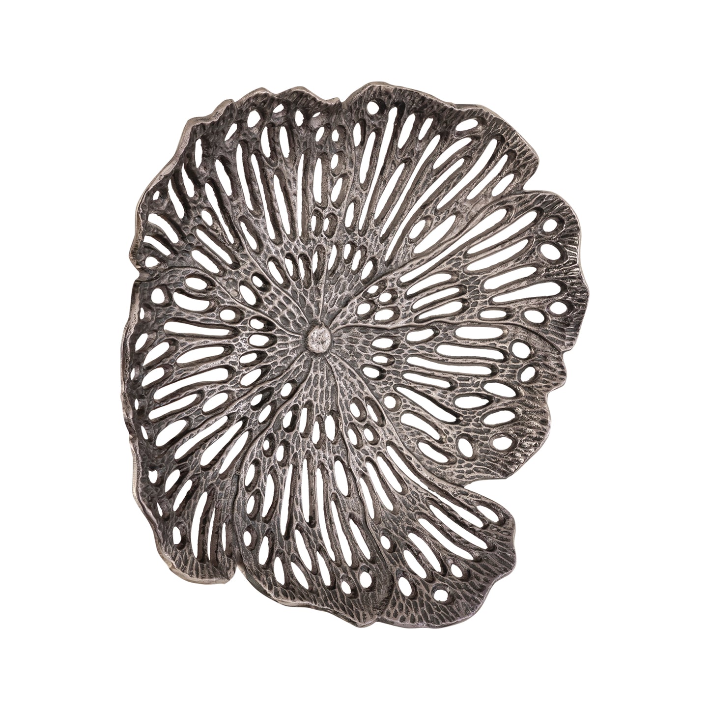 Ryhann Nickel Casted Alu Flower Wall Deco Bowl L