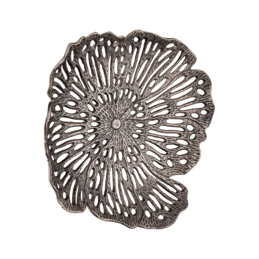 Ryhann Nickel Casted Alu Flower Wall Deco Bowl L