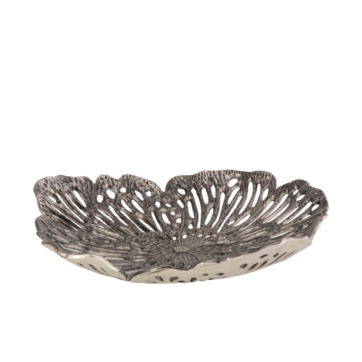 Ryhann Nickel Casted Alu Flower Wall Deco Bowl L