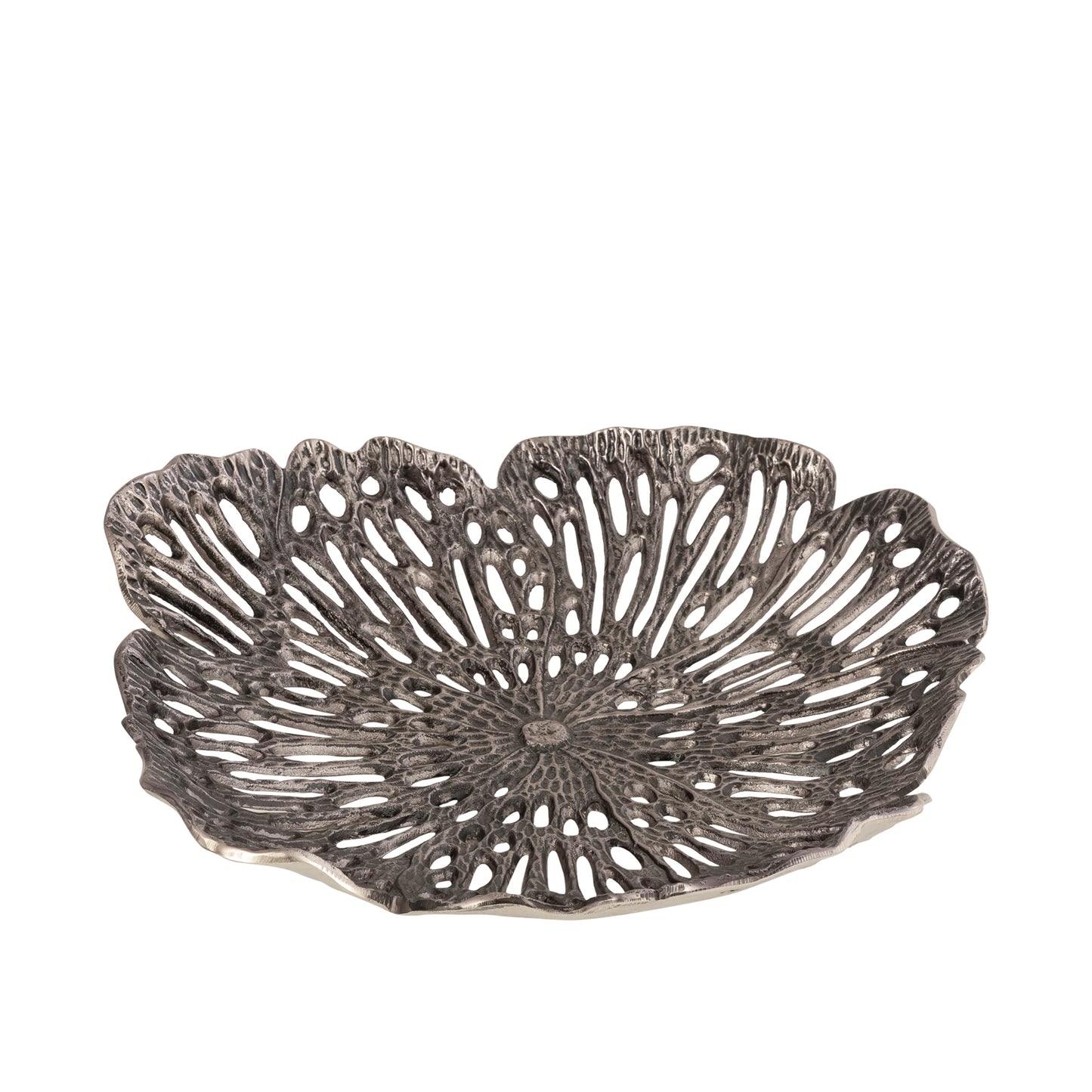 Ryhann Nickel Casted Alu Flower Wall Deco Bowl L