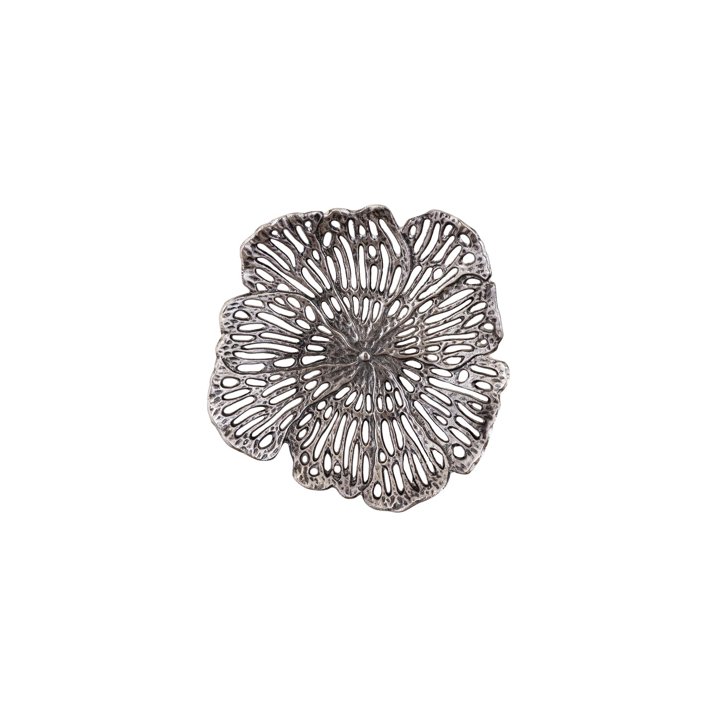 Ryhann Nickel Casted Alu Flower Wall Deco Bowl S