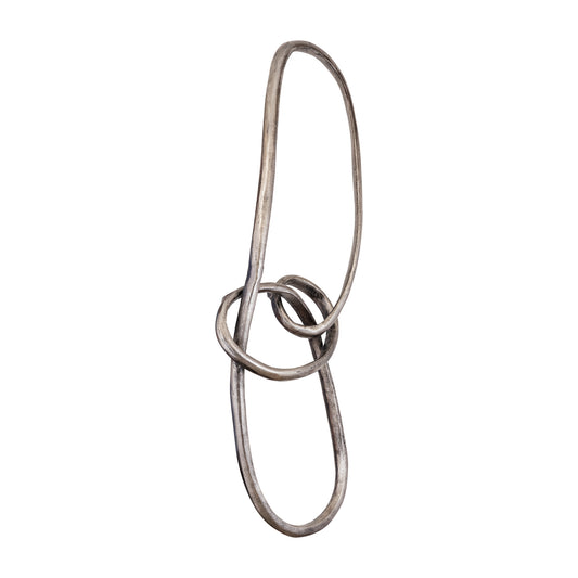 Wun Nikkel Gegoten Aluminium Knoop Wanddecoratie Ovaal 90x38x11 cm