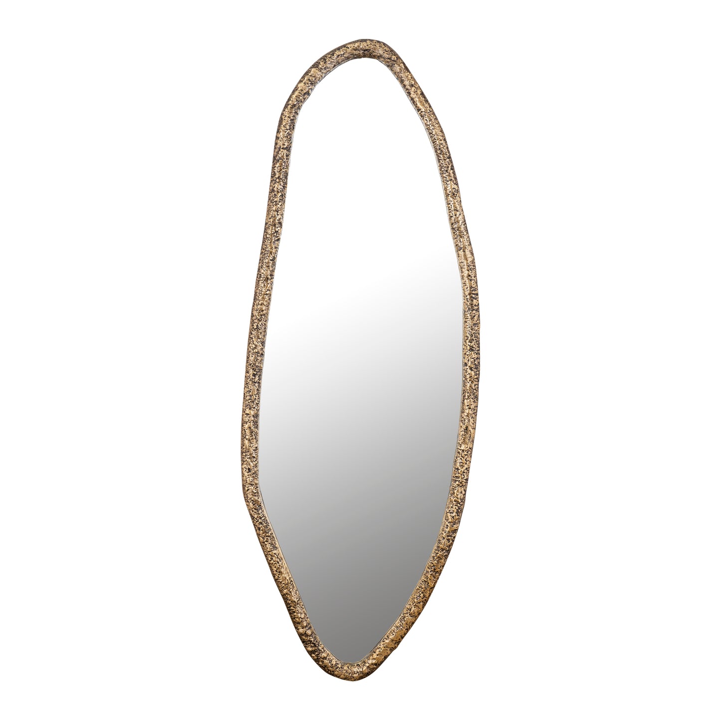 Paislie Brass Organic Shaped Mirror Oval