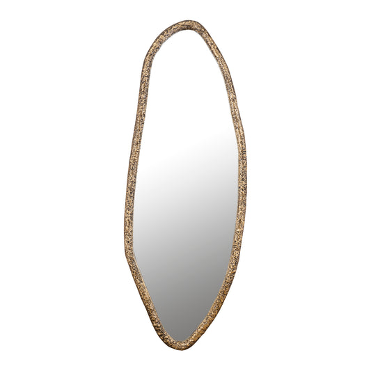 Paislie Brass Organic Shaped Mirror Oval