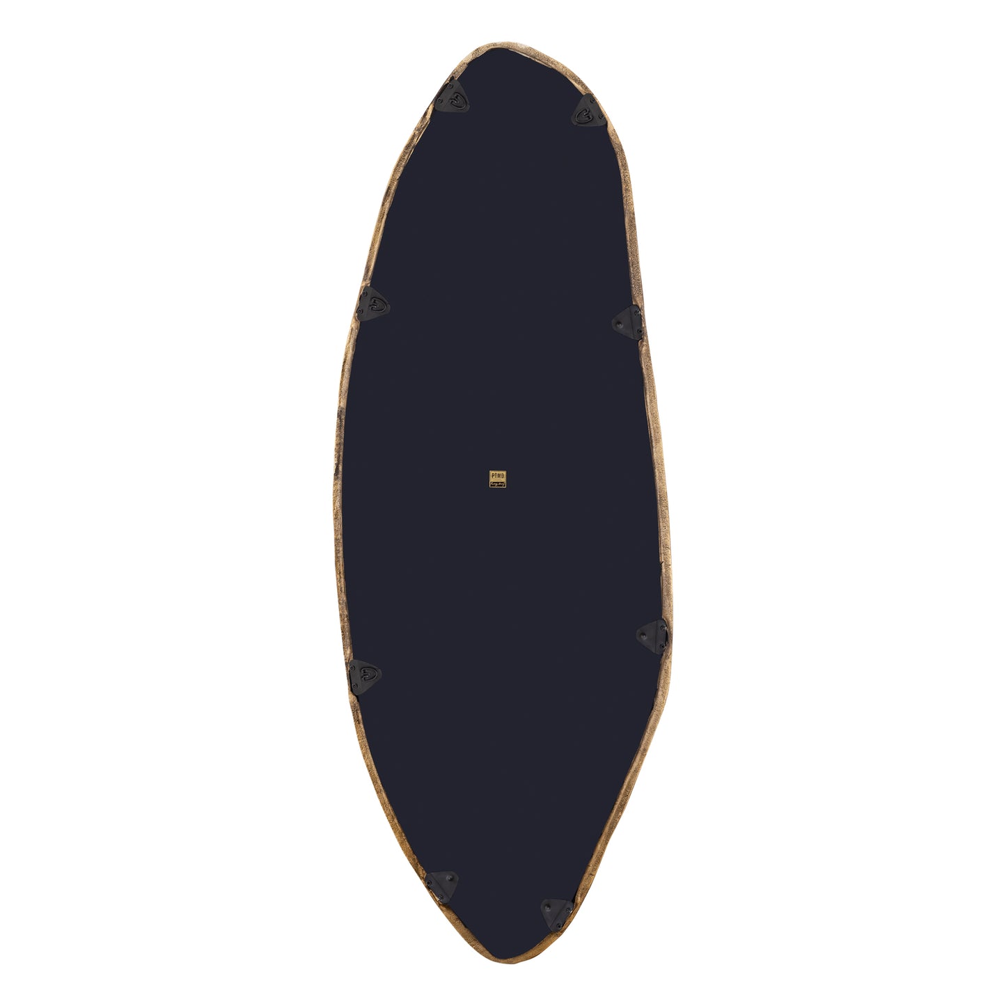 Paislie Brass Organic Shaped Mirror Oval