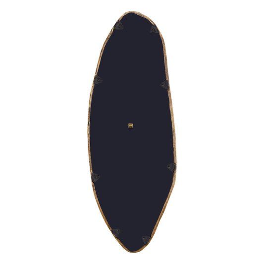 Paislie Brass Organic Shaped Mirror Oval