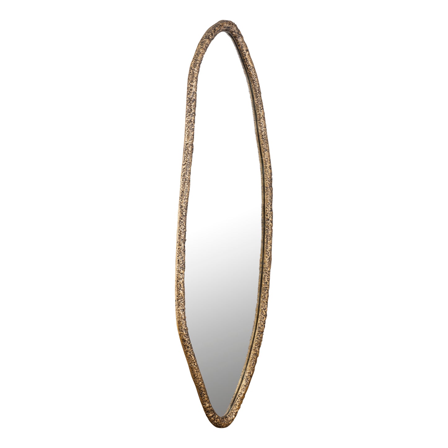 Paislie Brass Organic Shaped Mirror Oval