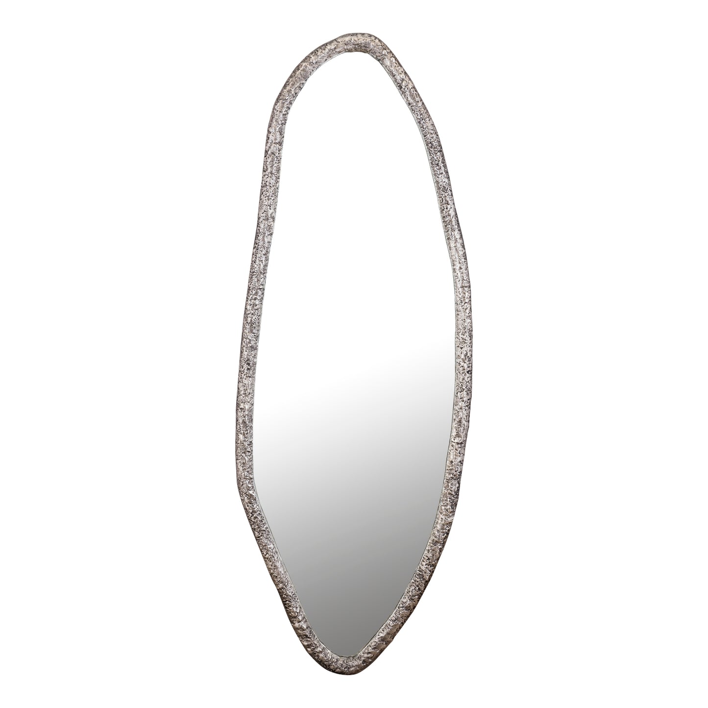 Paislie Nickel Organic Shaped Mirror Oval