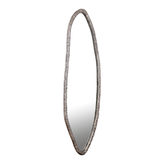 Paislie Nickel Organic Shaped Mirror Oval