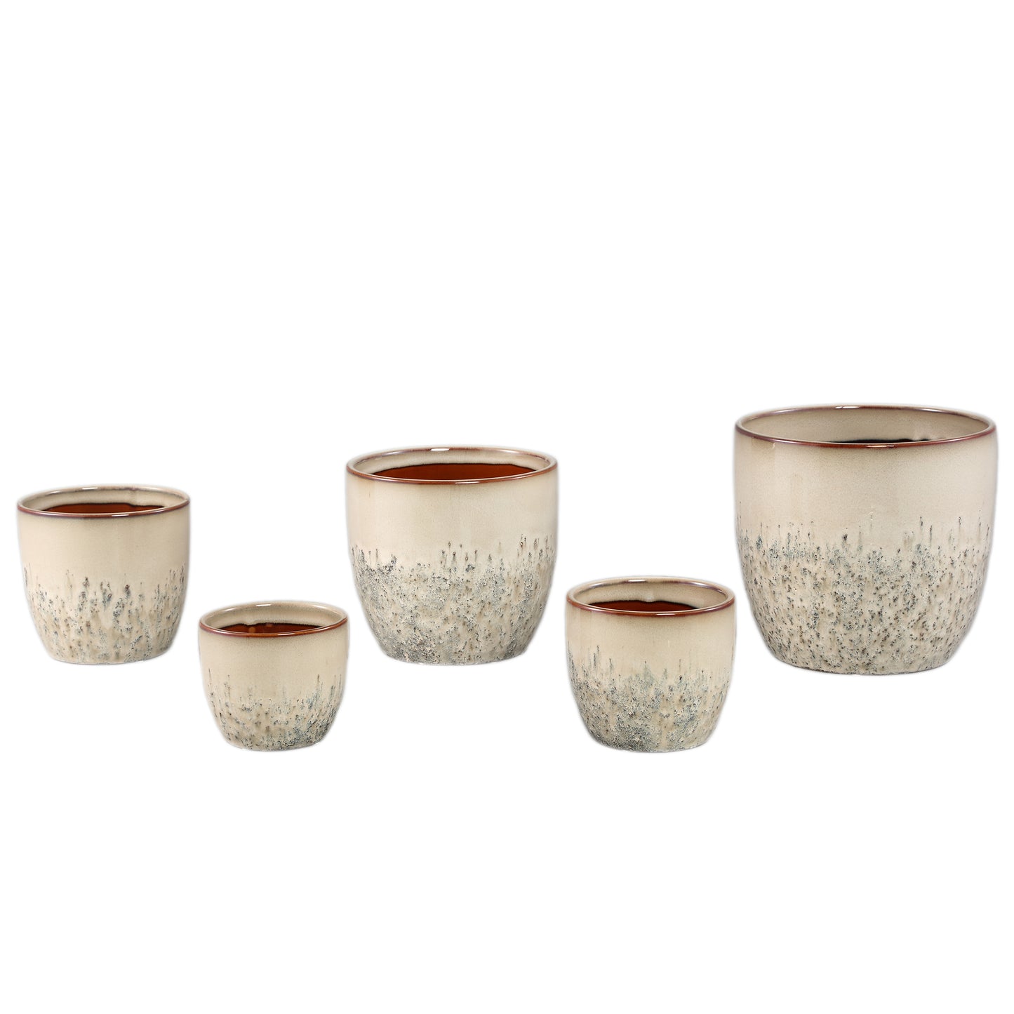 Harper Cream Ceramic Pot Bombey Round XL