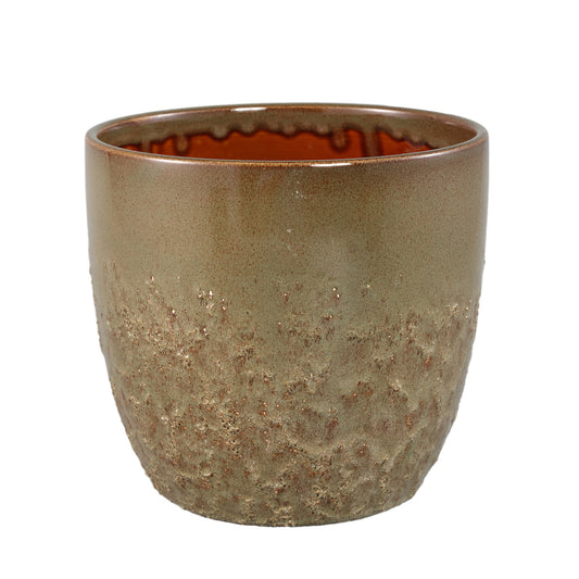 Harper Green Ceramic Pot Bombey Round XL