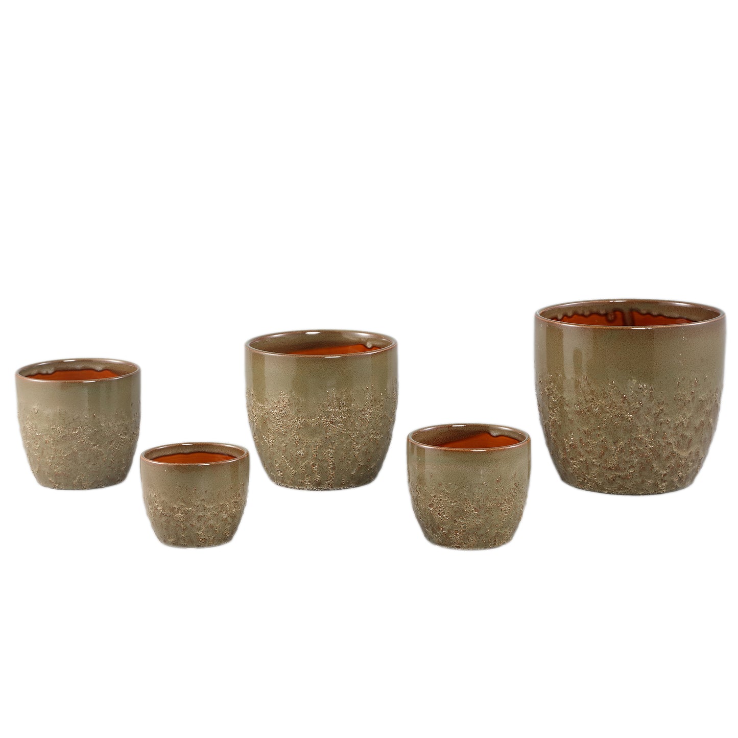 Harper Green Ceramic Pot Bombey Round XL