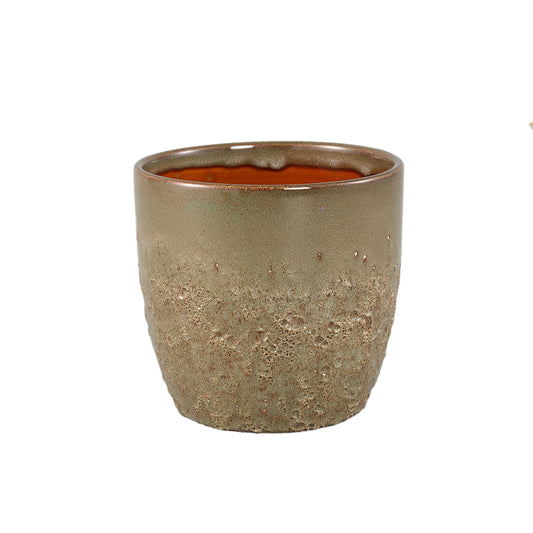 Harper Groen Keramische Pot Bombay Rond M Set van 12 - 12 Sets 12.5x14x14 cm