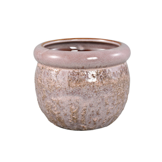 Jena Roze Keramische Pot Rond Met Dikkere Rand L Set Van 12 Stuks - 12 Sets 13x15.5x15.5 cm