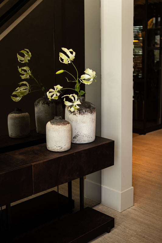 Joseph White Round Terracotta Vase High