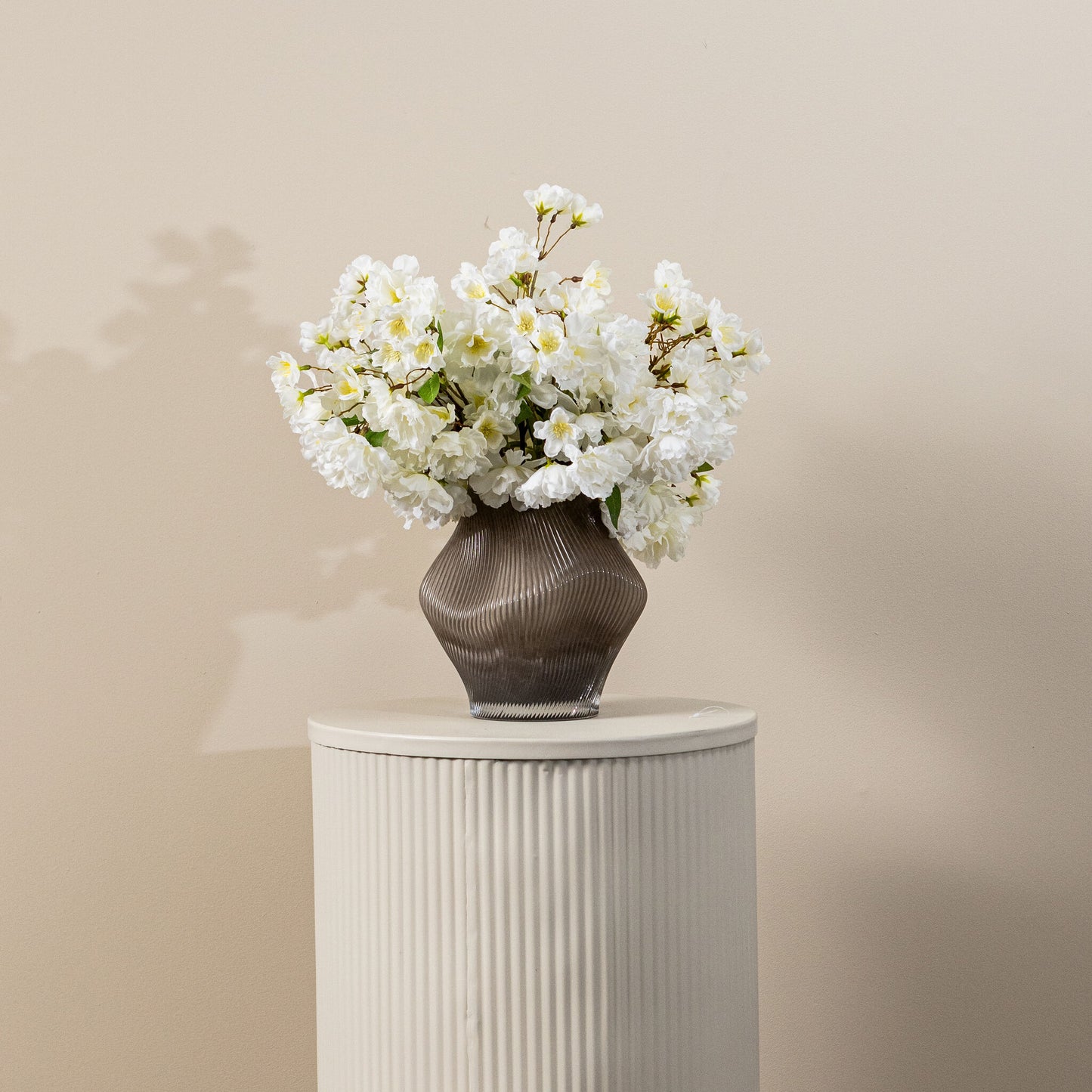Blossom Flower Witte Struik Set van 12 Stuks Short 50x25x20 cm