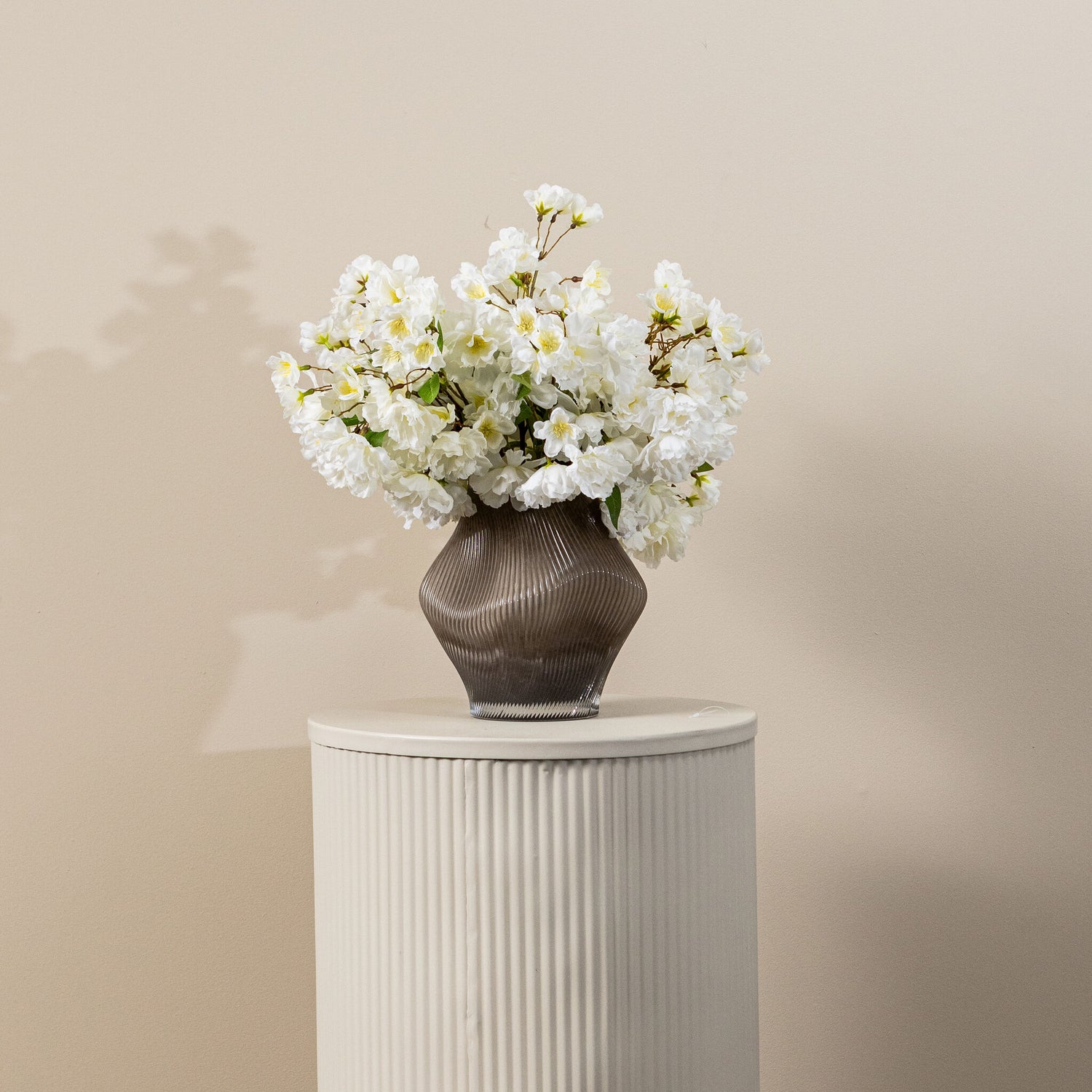 Blossom Flower Witte Struik Set van 12 Stuks Short 50x25x20 cm