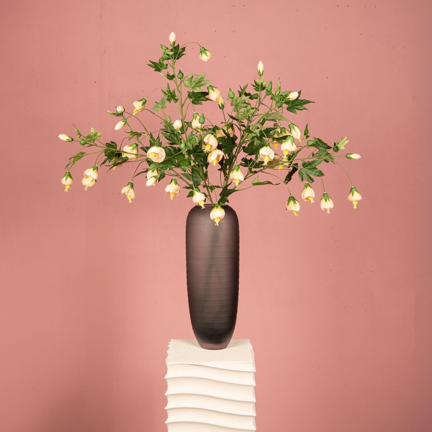 Garden Flower Beige Gestreepte Abutilon Spray - Set van 12 98x37x24 cm