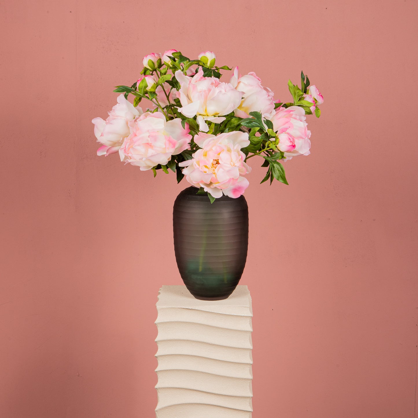Pioenrozen Bloem Roze Pioenroos Met Knop - Set van 12 65x33x30 cm