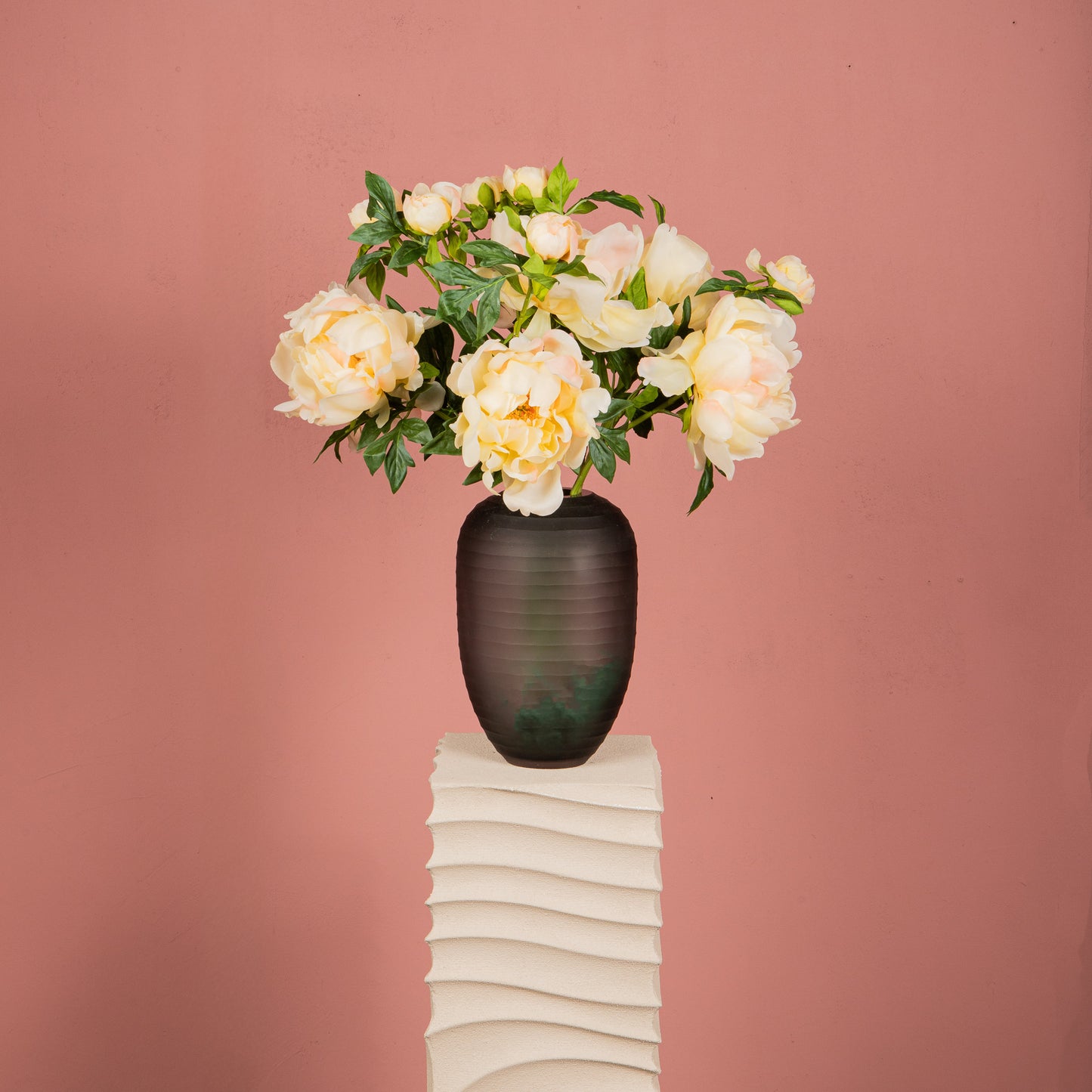 Pioenrozen Bloem Spray Met Knop Serie - Set Van 12 Stuks 65x33x30 cm