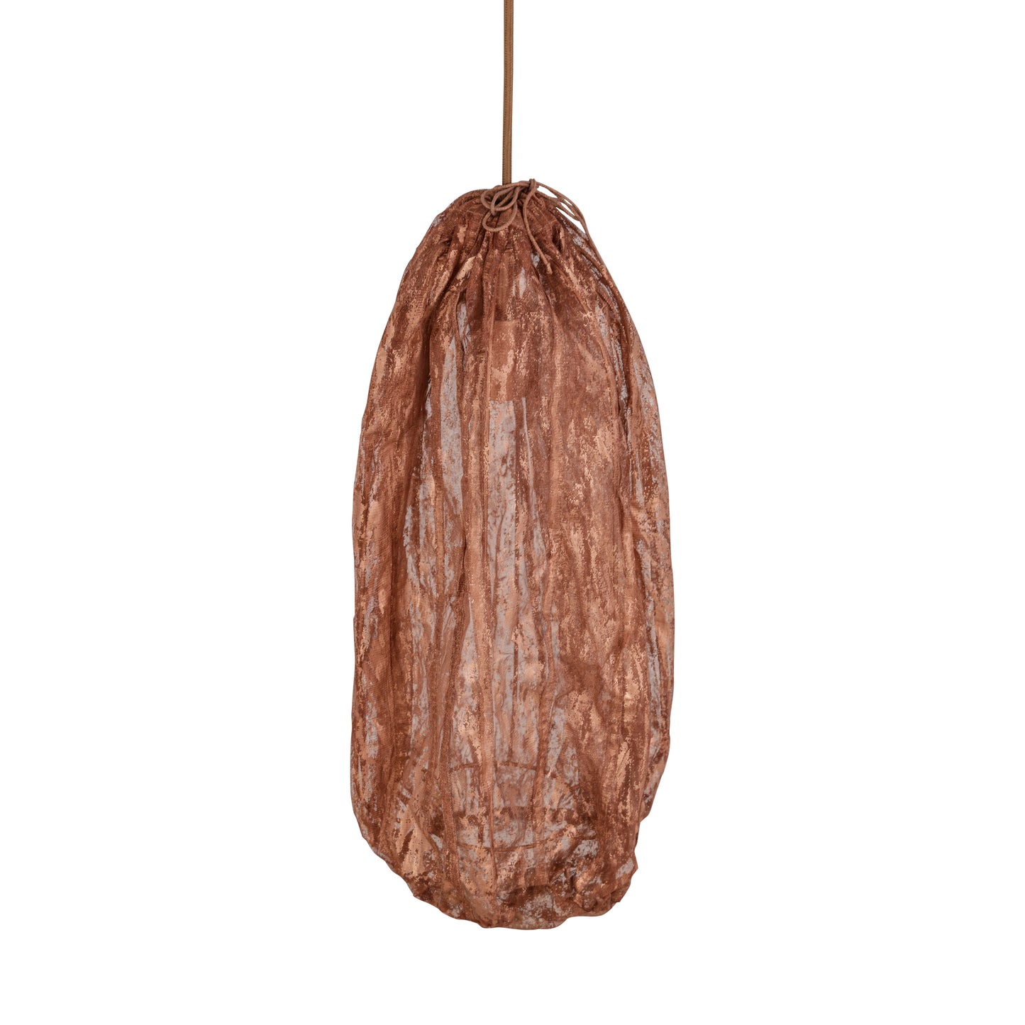Maitia Copper Rough Looking Fabric Ceiling Lamp