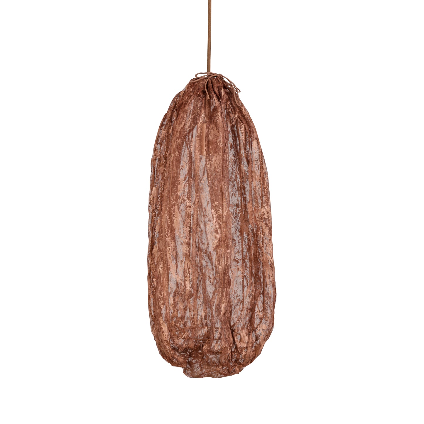 Maitia Copper Rough Looking Fabric Ceiling Lamp