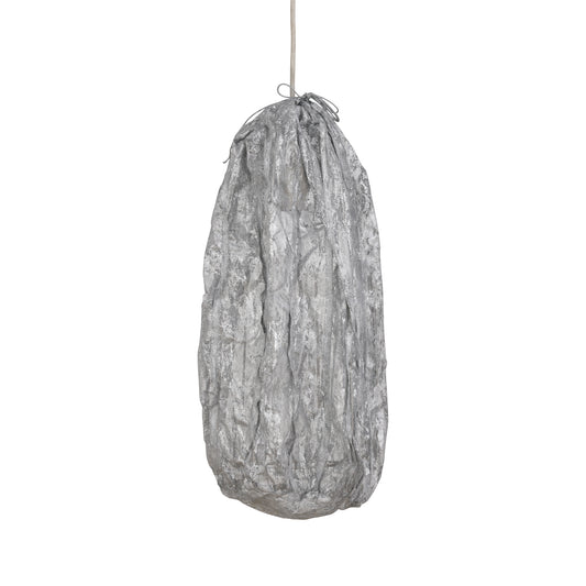 Maitia Silver Rough Looking Fabric Ceiling Lamp