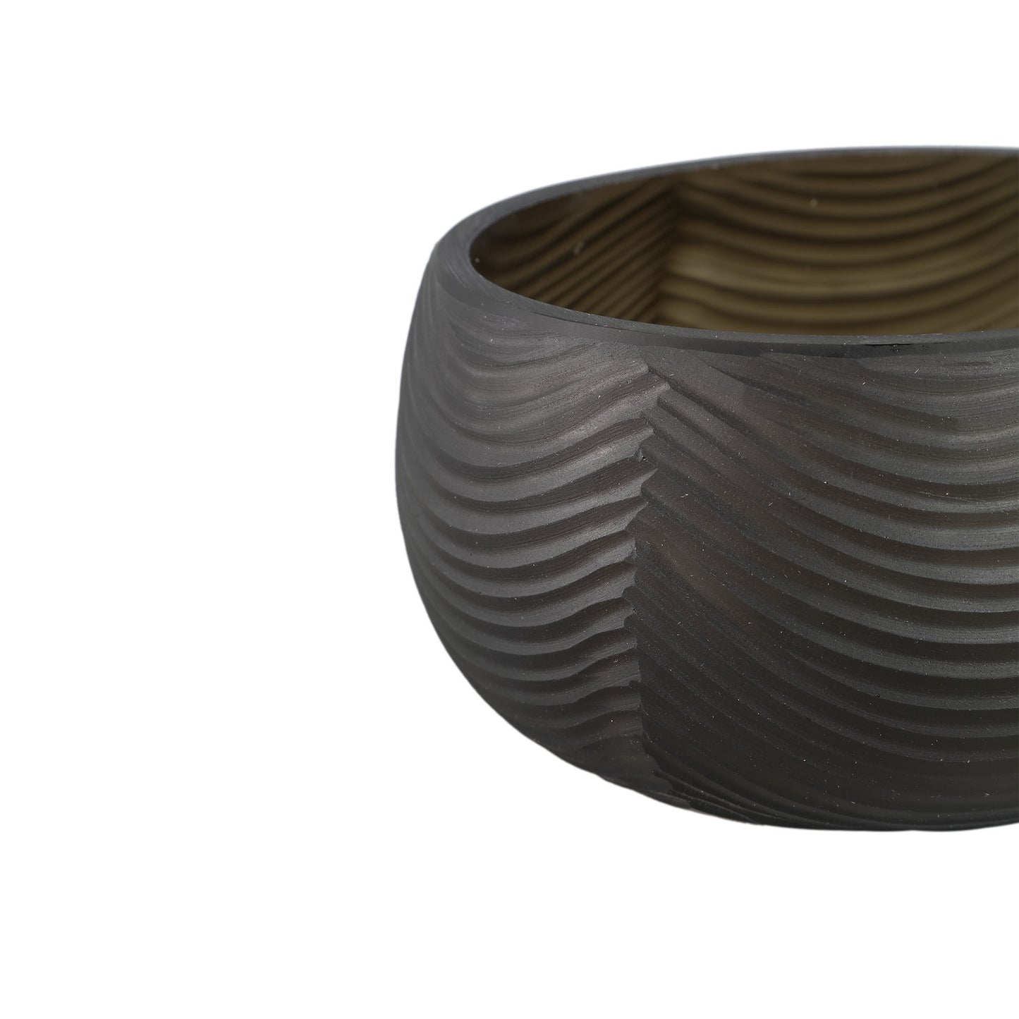 Elichi Brown Glass Bowl Round