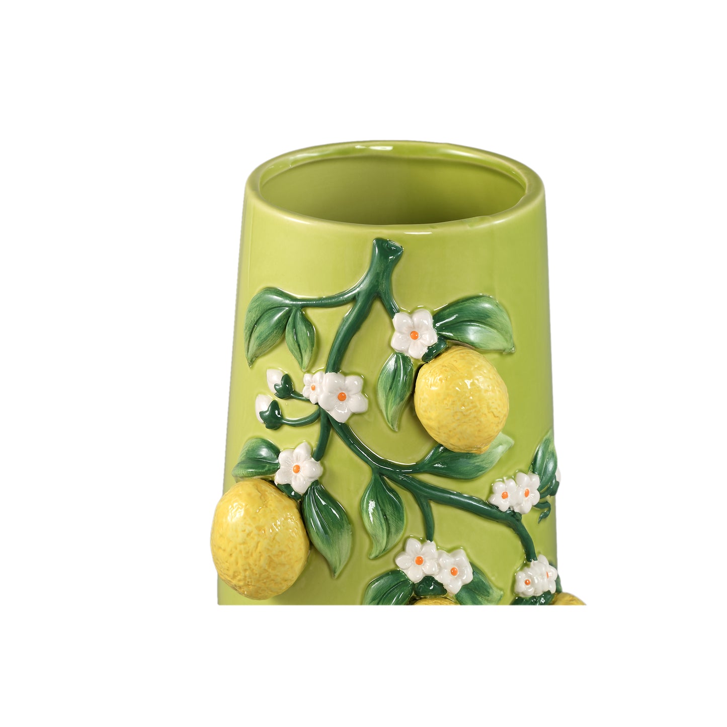 Stacy Green Ceramic Vase With Lemons On Twig L