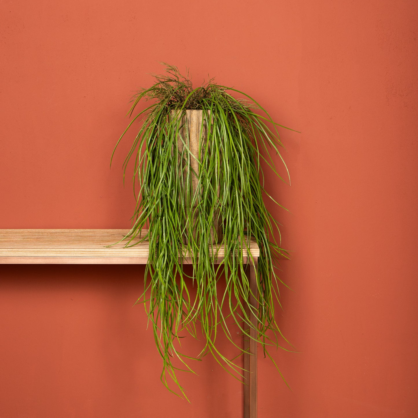 Leaves Plant Groen Hangende Gras - Set van 12 134x116x12 cm