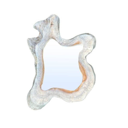 Hyro Natural Teak Wood Organic Mirror