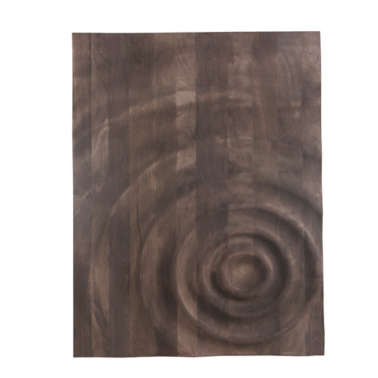 Mattin Brown Mango Wood Circle Wall Panel Rect