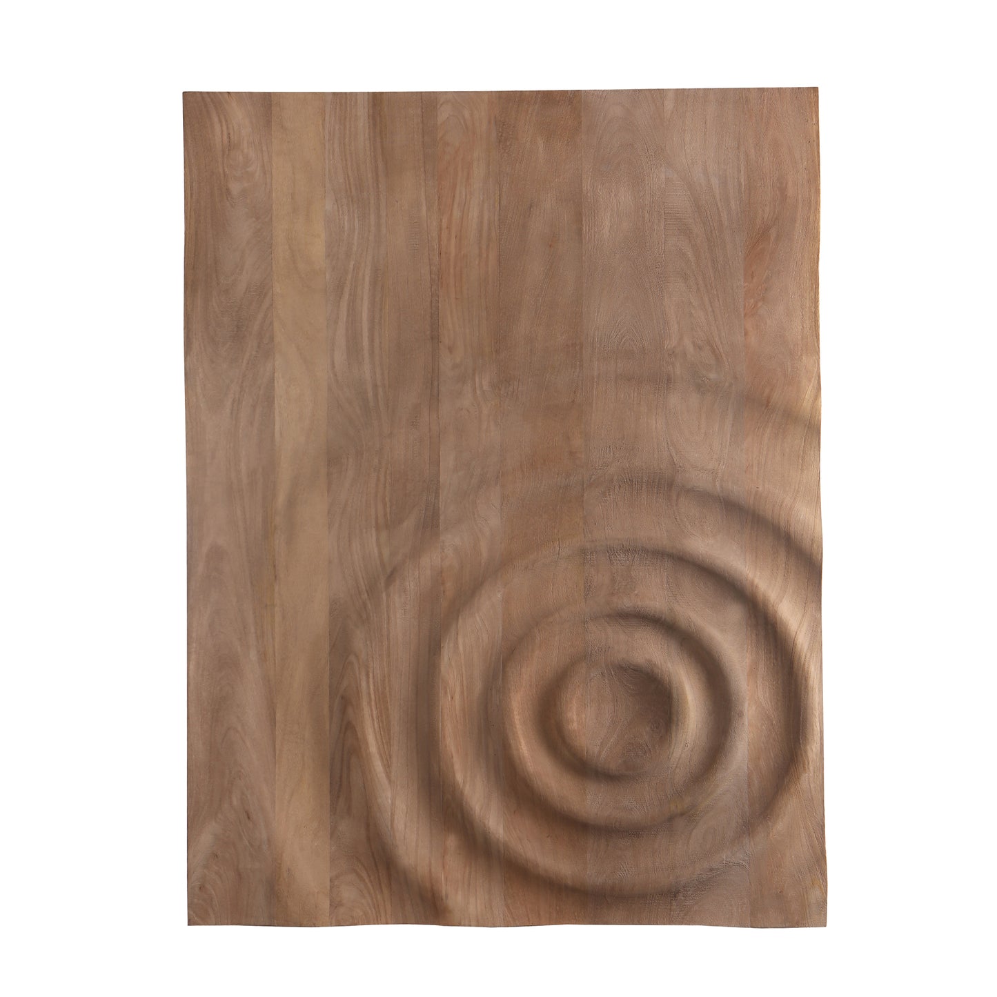 Mattin Natural Mango Wood Circle Wall Panel Rect