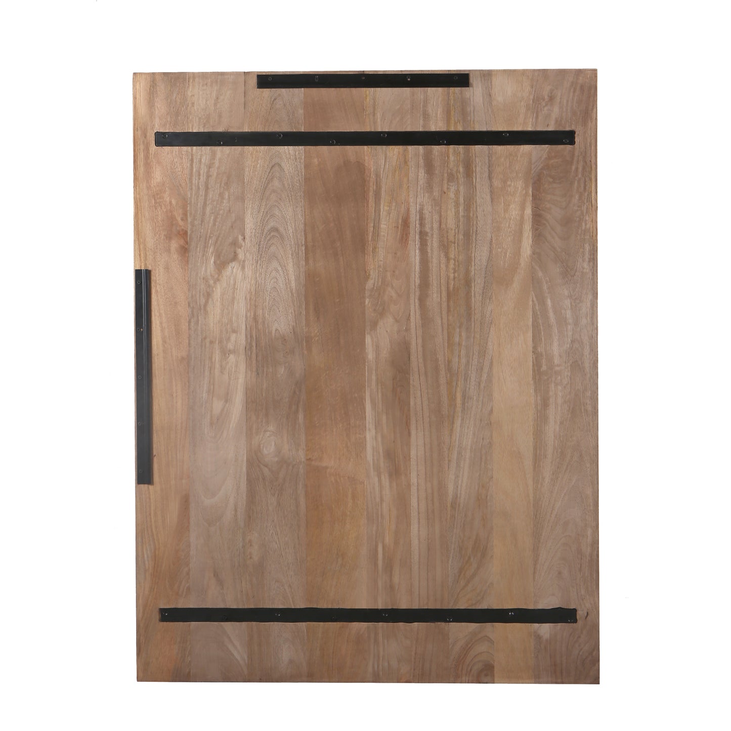 Mattin Natuurlijke Mangohout Cirkel Wandpaneel Rechthoek 130x100x4 cm