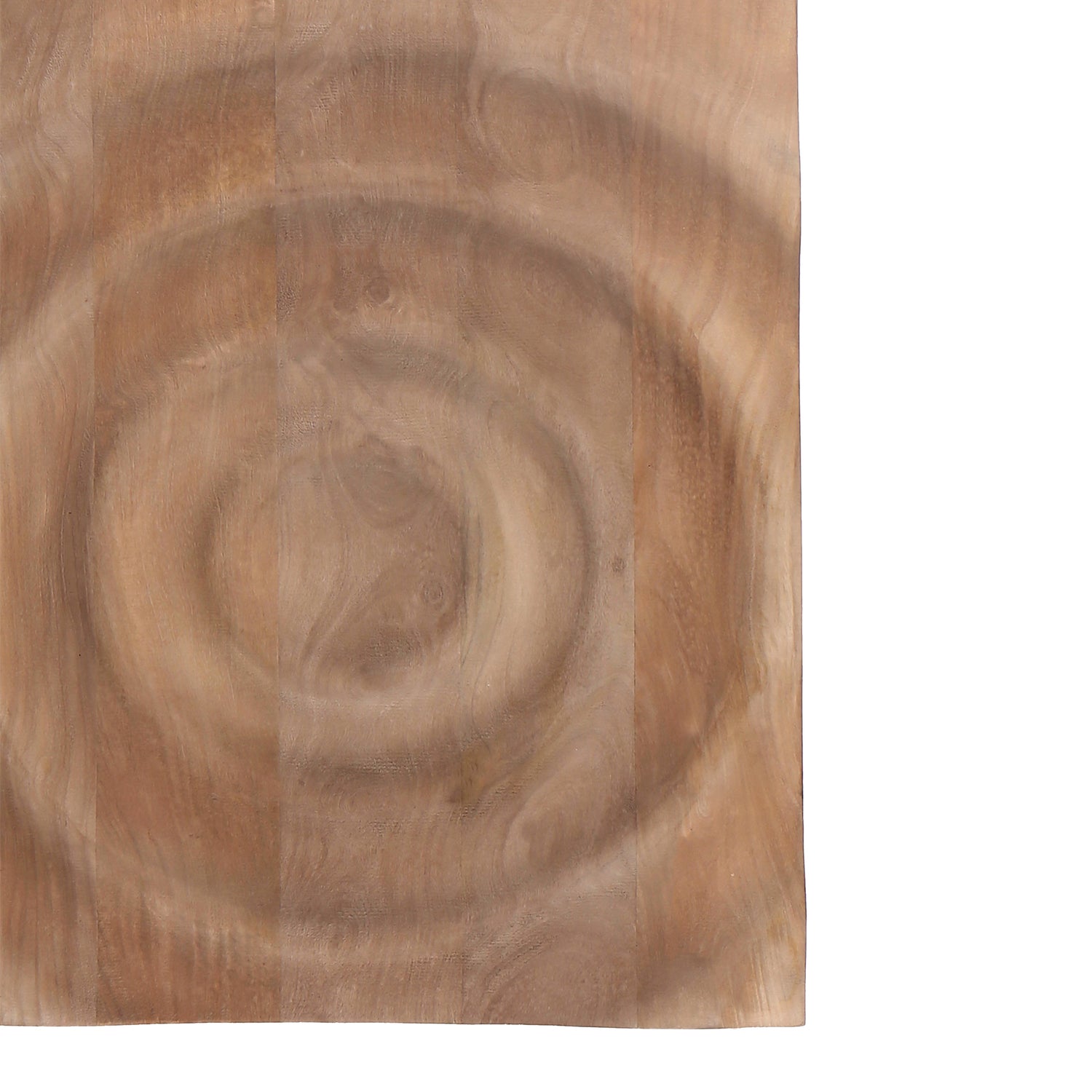 Mattin Natuurlijke Mangohout Cirkel Wandpaneel Rechthoek 130x100x4 cm