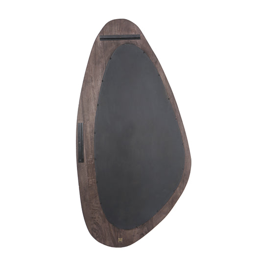 Santin Brown Mango Wood Organic Triangle Mirror