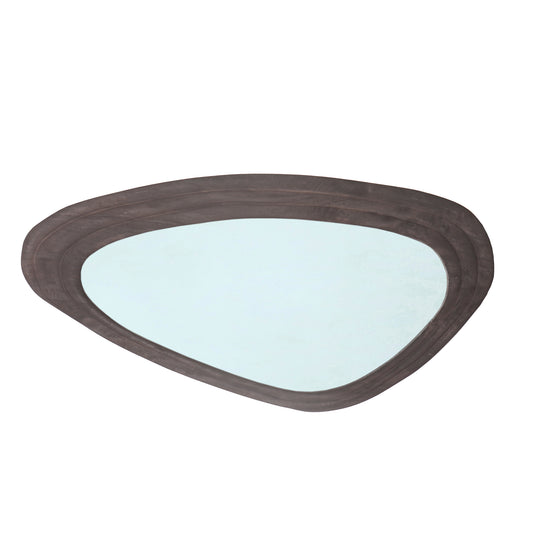 Santin Bruine Mangohout Organische Driehoek Spiegel 131x66x4 cm