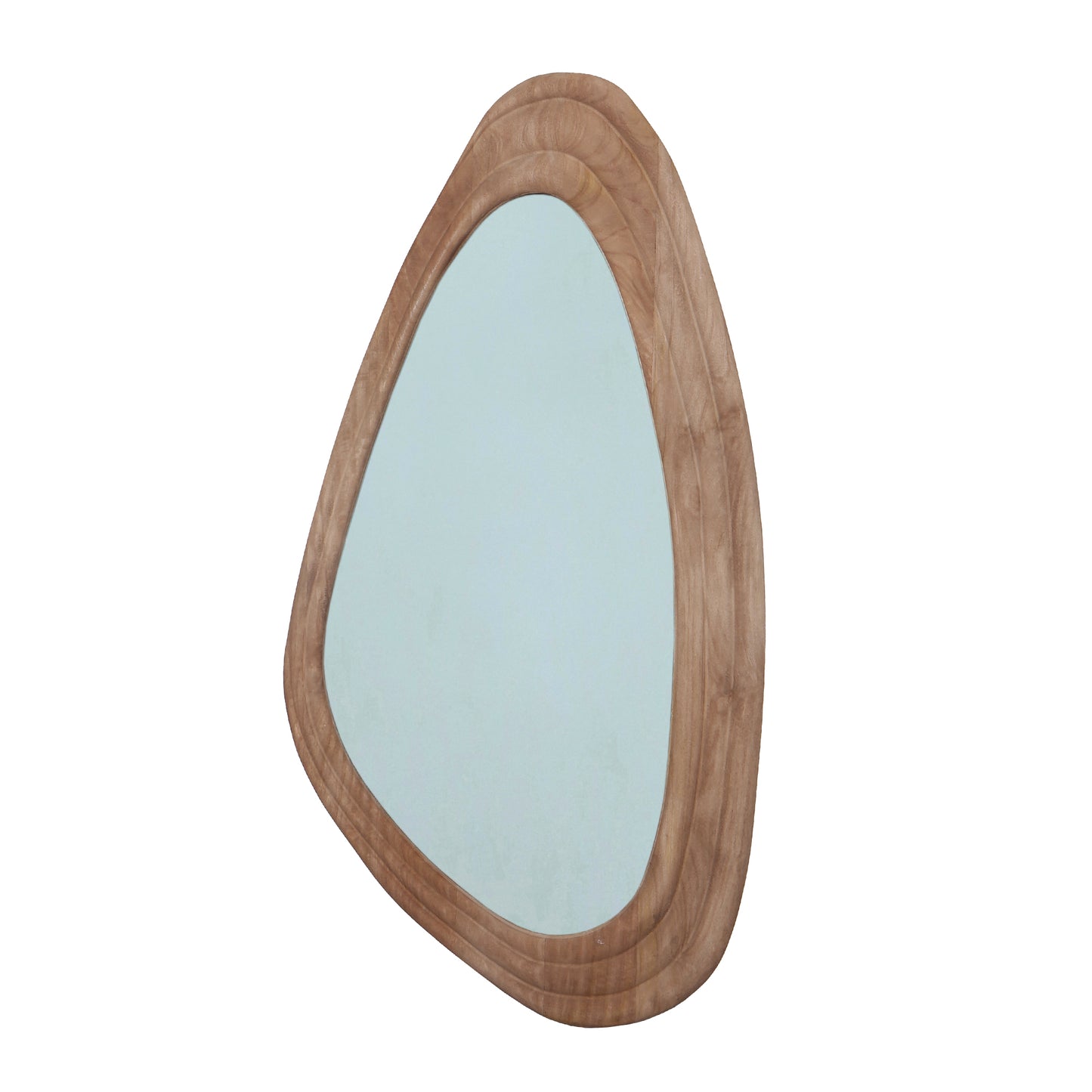 Santin Natural Mango Wood Organic Triangle Mirror