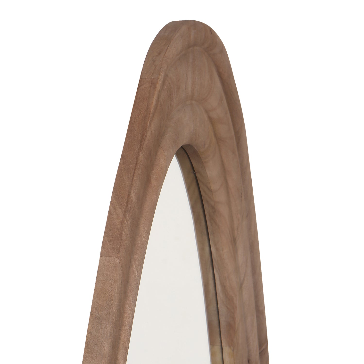 Santin Natuurlijke Mango Hout Organische Driehoek Spiegel 131x66x4 cm