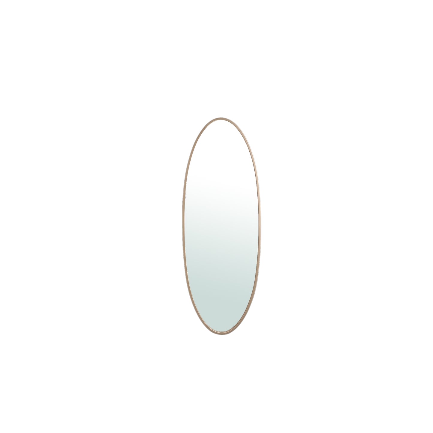 Serine Sand Steel Oval Mirror Small