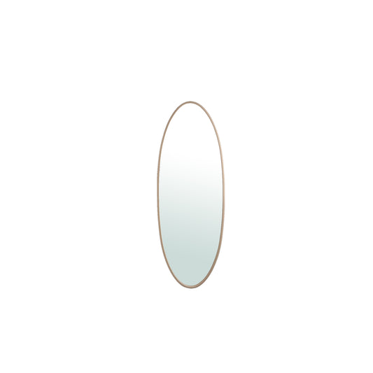 Serine Sand Steel Oval Mirror Small