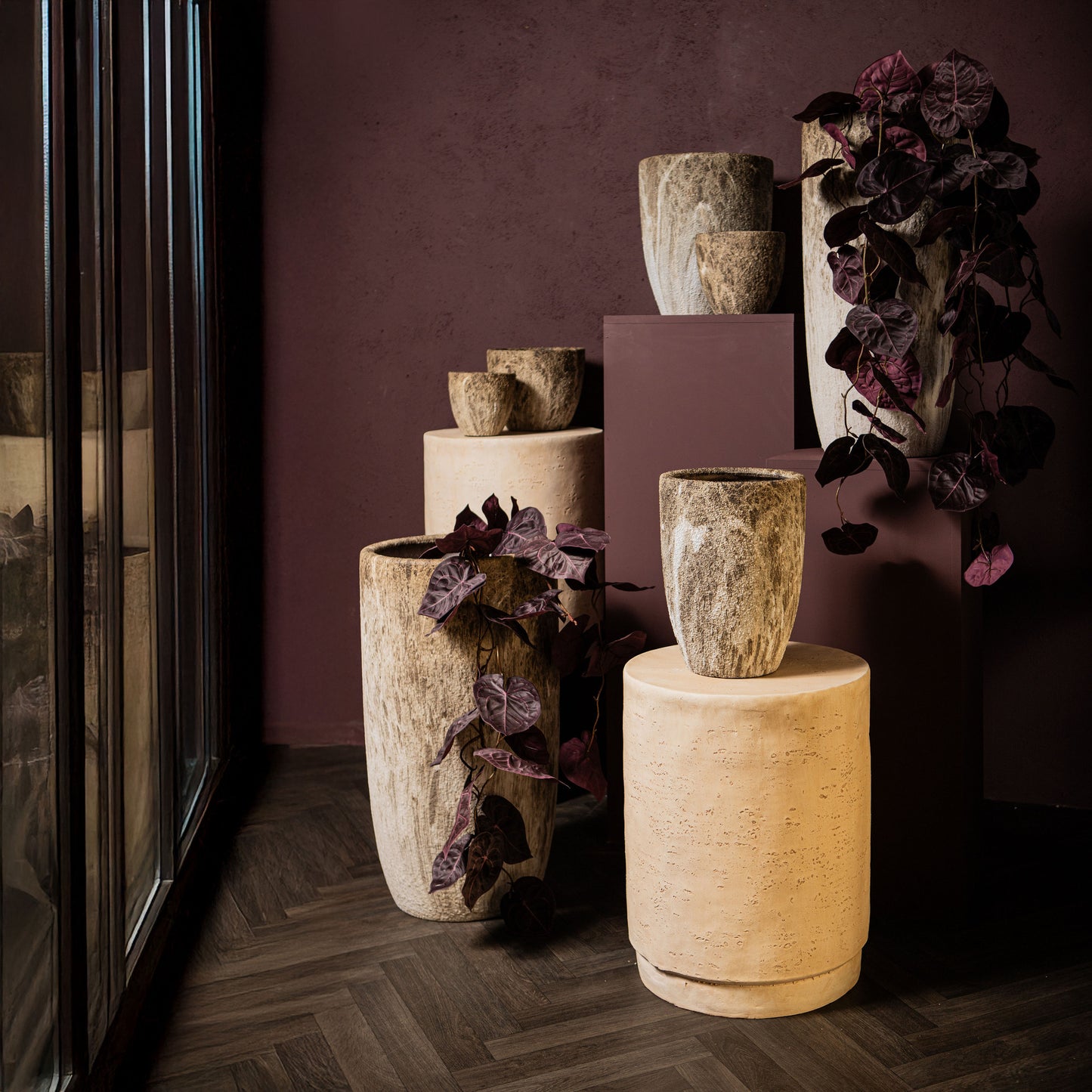 Chandar Cream MgO Round Side Table