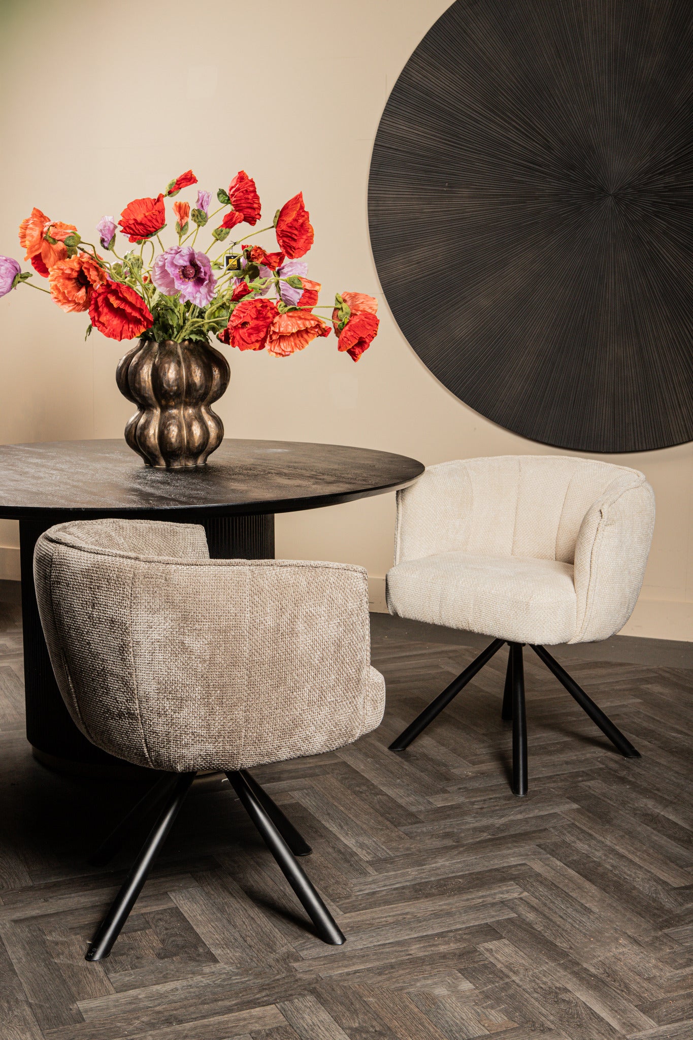 Como Dining Chair Swivel Cream