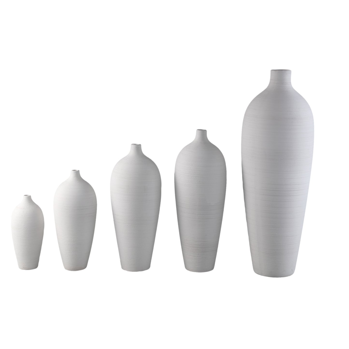 Cavinn Wit Mat Keramische Fles Vaas XL 70x24x24 cm