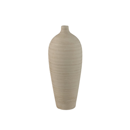 Cavinn Beige Mat Keramische Fles Vaas M Set van 2 - 2 Sets 44x18x18 cm