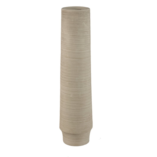 Zonna Beige Matt Ceramic High Vase L