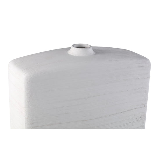 Janettee Witte Rechthoekige Keramische Fles S 50x40x15 cm