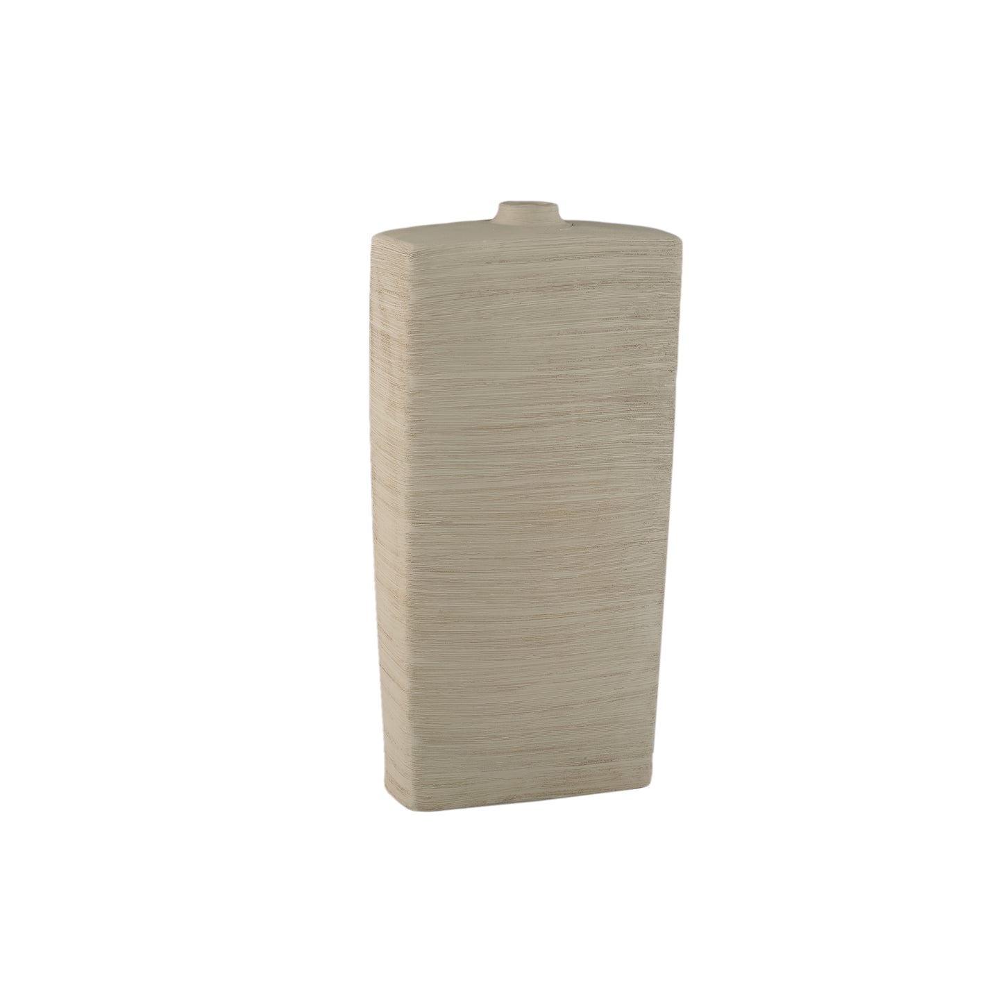 Janettee Beige Rectangle Shaped Ceramic Bottle L