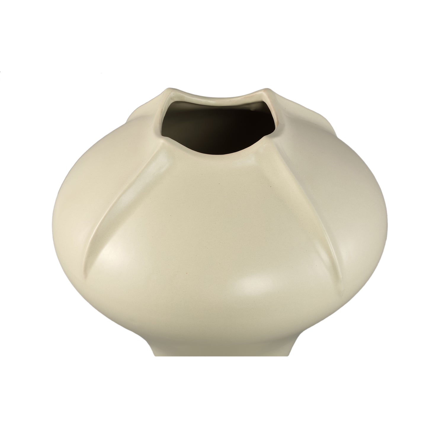 Ginos Cream Matt Ceramic Organic Bulb Vase L
